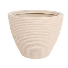 Vasap - Vaso Cone Baixo Riscato 28cm Areia