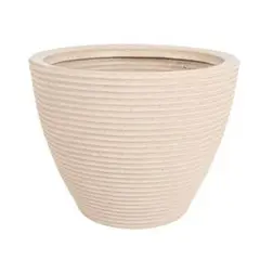 Vasap - Vaso Cone Baixo Riscato 36cm Areia