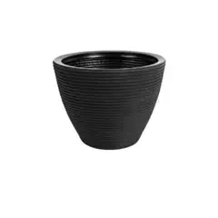 Vasap - Vaso Cone Baixo Riscato 36 Preto Absoluto