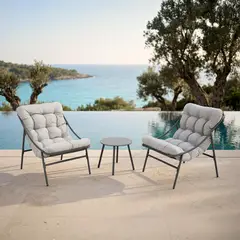 Just Home Collection - Conjunto Varanda Metal Okinawa 3 Peças