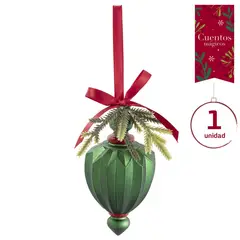 Dear Santa - Enfeite Bola 12 Cm Verde ¿ Contos Mágicos