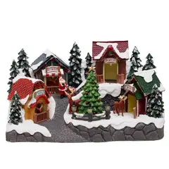 Dear Santa - Vila Iluminada 33,5 Cm Musical