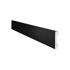 Gart - Rodapé Preto Liso 240x7x1,3cm