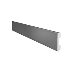 Gart - Rodapé Cinza Liso 240x7x1,3cm