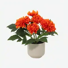Just Home Collection - Planta Artificial Dahlia Laranja