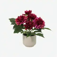 Just Home Collection - Planta Artificial Dahlia Amaranto