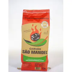 SÃO MANOEL - Carvão para Churrasco Queima Forte 2,5kg