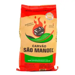 SÃO MANOEL - Carvão para Churrasco Queima Forte 4kg