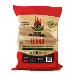 SÃO MANOEL - Lenha de Eucalipto para Lareira, Churrasqueira 10kg