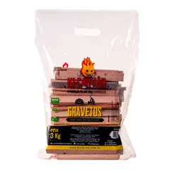 KI-CARVÃO - Graveto para Acender Fogo 1kg
