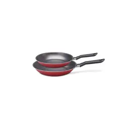 Brinox - Conjunto de 2 Frigideiras Ceramic Life Revestimento Ceramico Ø16 Ø20 Naturalle Vermelho