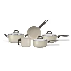 Brinox - Conjunto de Panelas 5 Peças Ceramic Life Revestimento Ceramico Suprema Vanilla