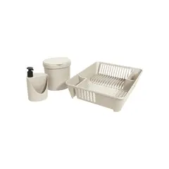 Brinox - Kit Organize Sua Pia 3 Peças Coza Basic Bege