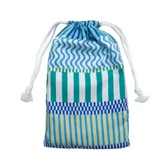 Just Home Collection - Toalha com Sacola Linhas Az 80x160