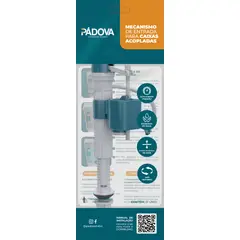 Padova - Mecanismo Entrada Universal Ajustável P/ Caixa Acoplada