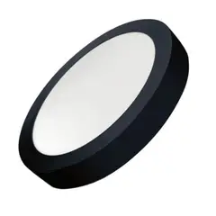 Ourolux - Painel Led Super Eco Preto 18w 2700k Redondo Sobrepor