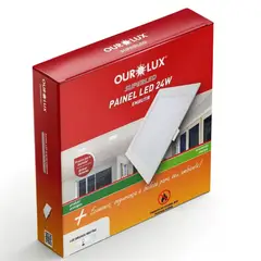 Ourolux - Painel Led Super Eco Branco 24w 4000k Quadrado Embutir