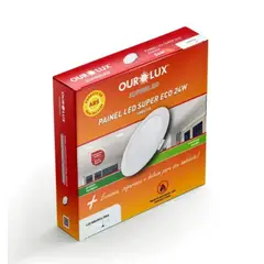 Ourolux - Painel Led Super Eco Branco 24w 6500k Redondo Embutir