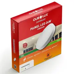 Ourolux - Painel Led Super Eco Branco 24w 4000k Redondo Sobrepor
