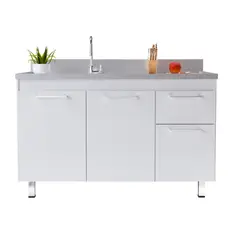 Cerocha - Gabinete para Cozinha com 2 Portas + Prateleira Interna e 2 Gavetas com Corrediças Telescópicas