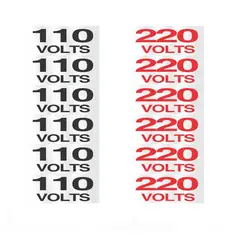 Sinalize C - Placa Alumínio Etiqueta de Voltagem 110 e 220V, 12x12