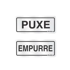 Sinalize C - Placa Alumínio Puxe e Empurre, 12x12