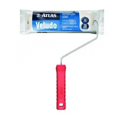 Atlas - Rolo para Pintura de Veludo Lã Natural Verniz 15cm REF-329/15 Vermelho