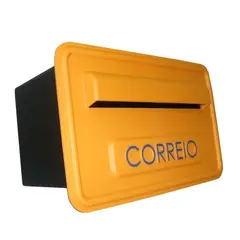 Pintsilk - Caixa Correio Sigma Plástico Grade, Amarelo, 16x26x49