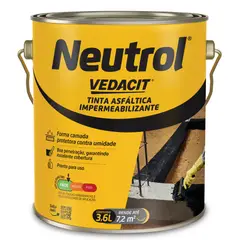 Vedacit - Pintura Asfáltica Neutrol 45 Galão 3,6 Litros