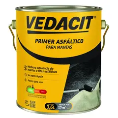 Vedacit - Primer para Manta Asfáltica Base Solvente Galão 3,6 Litros