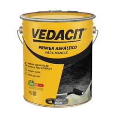 Vedacit - Primer para Manta Asfáltica Base Solvente Balde 18 Litros