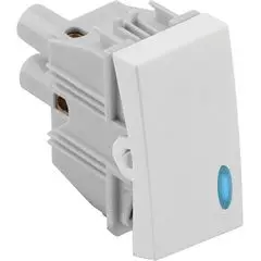 Simon - Módulo Interruptor Simples S30 4x4x2cm 10A 250V para LED Branco