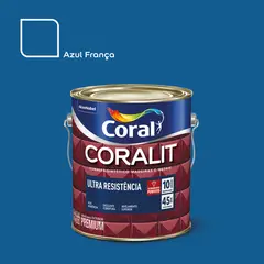 Coral - Esmalte Sintético Brilhante Azul França 3,6L Coralit Premium para Madeiras e Metais