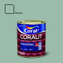 Coral - Esmalte Sintético Brilhante Platina 3,6L Coralit Premium para Madeiras e Metais