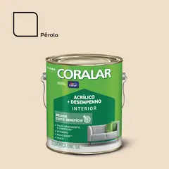 Coral - Tinta Fosco Acrílica Coralar Econômico 3,6L Pérola
