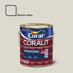 Coral - Esmalte Sintético Acetinado Branco Gelo 3,6L Coralit Premium para Madeiras e Metais
