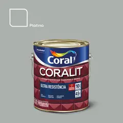 Coral - Esmalte Sintético Platina 3,6L Coralit Premium para Madeiras e Metais