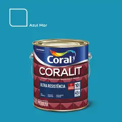 Coral - Esmalte Sintético Azul Mar 3,6L Coralit Premium para Madeiras e Metais