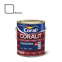 Coral - Esmalte Sintético Acetinado Branco 3,6L Coralit Premium para Madeiras e Metais