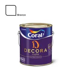 Coral - Tinta Acrílica Decora Fosco Branco 3.6L