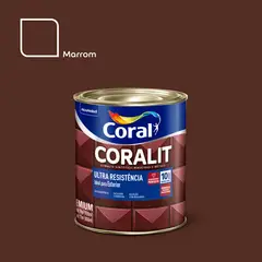 Coral - Esmalte Sintético Acetinado Marrom 900ml Coralit Premium para Madeiras e Metais