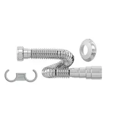 Censi - Sifão Tubo Extensível Universal 70Cm Cromado Com Suporte e Canopla