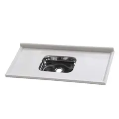 A. J. Rorato - Pia Sintética com Cuba Inox, Cinza Claro, 120x55cm