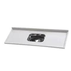 A. J. Rorato - Pia Sintética com Cuba Inox, Cinza Claro, 150x55cm