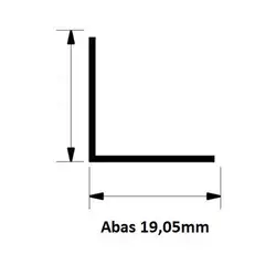 Decal - Cantoneira Al L 3/4 3m, Bronze