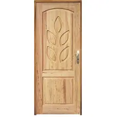LG Sidney - Porta Montada de Giro Madeira Macica Angelim Natural Direita 210x82x12cm Renascer