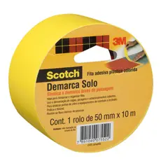3m - Fita para Demarcação de Solo 50, Amarelo Amarelo