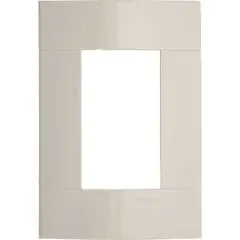 Schneider - Placa Decor Marfim Saara 4X2 3 Postos