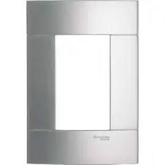 Schneider - Placa Decor Prata Artico 4X2 3 Postos