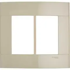 Schneider - Placa Decor Marfim Saara 4X4 6 Postos